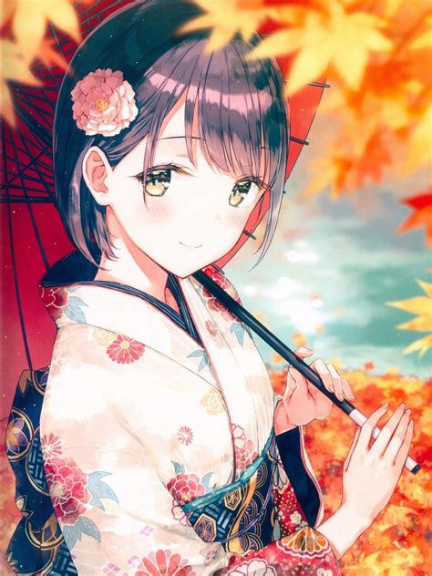 anime girl in kimono|kimono anime girl wallpaper.